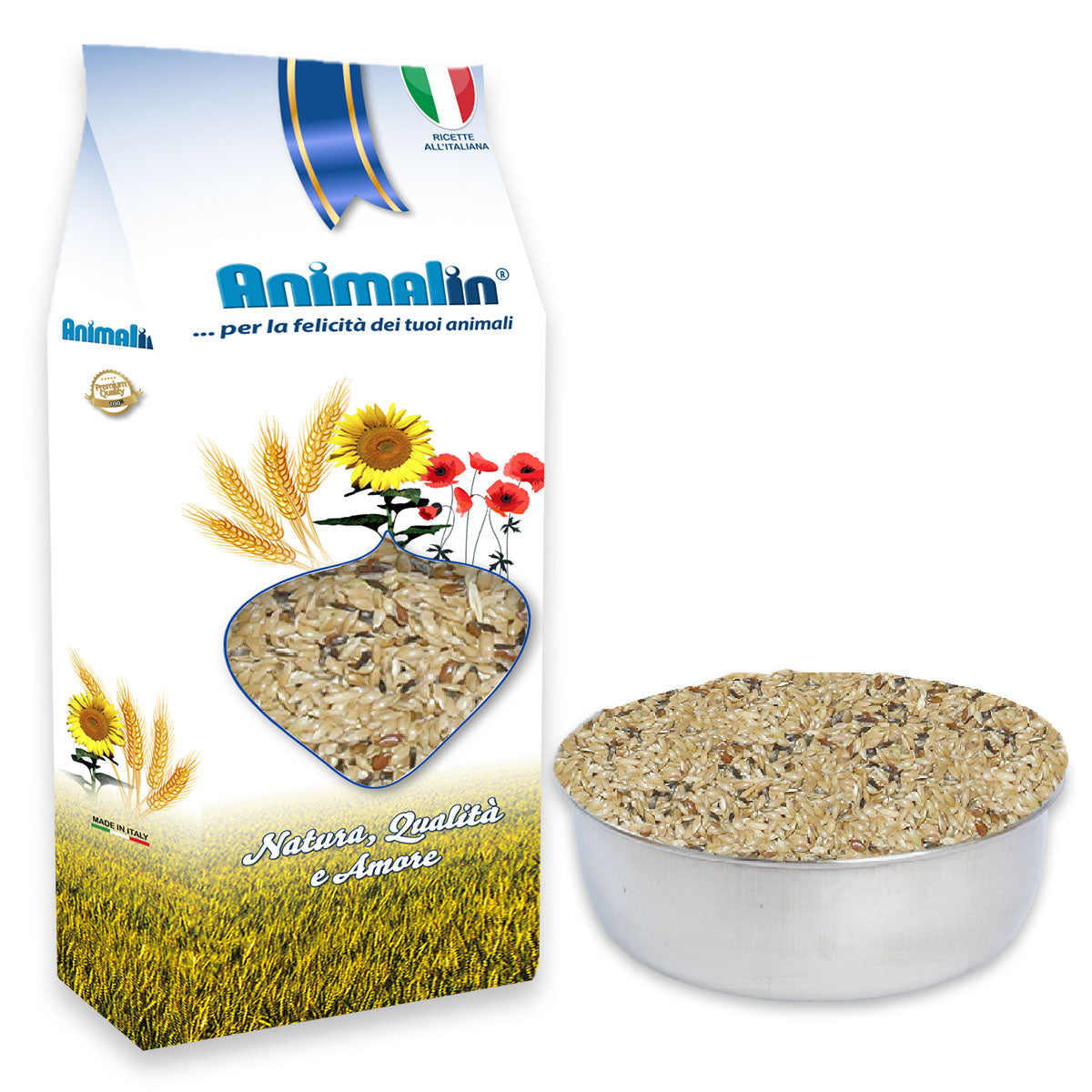 Mix Canarini 4 Semi con Scagliola, Niger, Canapa e Lino per canarini