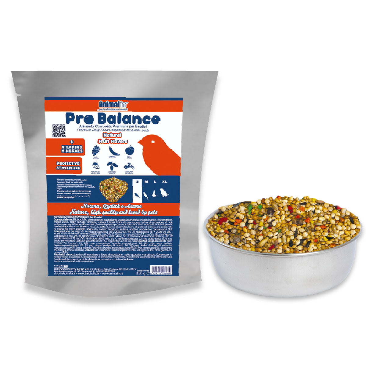 Mangime in mix per uccelli esotici ProBalance, 850 g, con semi selezionati e frutta disidratata