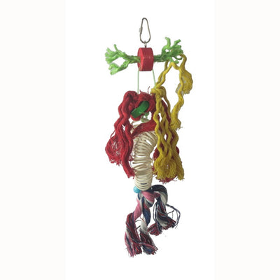 Gioco bird corde in cotone naturale per piccoli uccelli, dimensioni 13 x 30 cm
