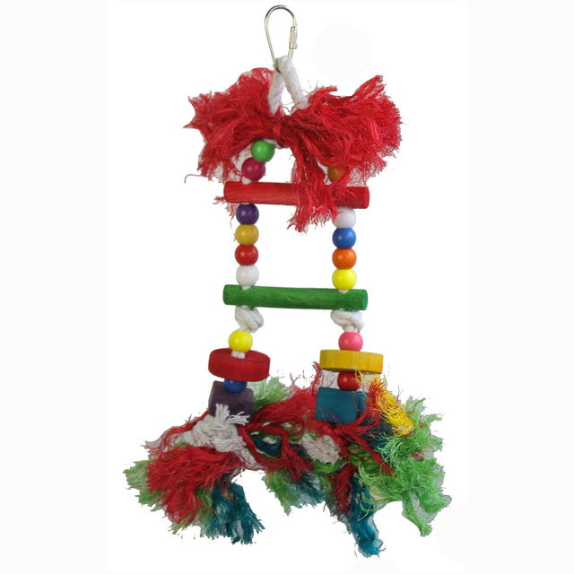 Scaletta multicolor per uccelli da arrampicata, 8 x 24 cm, con colori vivaci