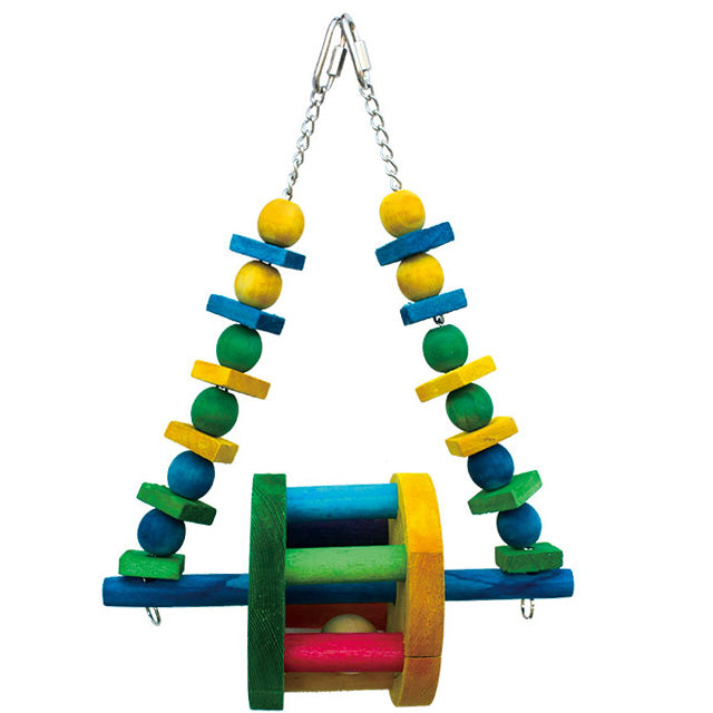 Dondolo gioco per pappagalli in materiali naturali, dimensioni 35 x 25 cm
