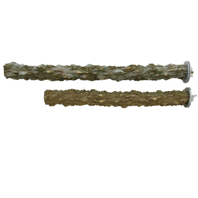 Posatoio in legno natural per uccelli piccoli e medi, realizzato in materiale naturale resistente