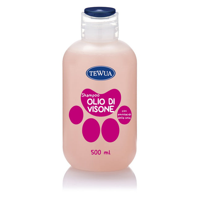 Shampoo nutritivo olio di visone per cani e gatti, flacone da 500 ml con formula tonificante per manti secchi