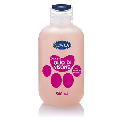 Shampoo nutritivo olio di visone per cani e gatti, flacone da 500 ml con formula tonificante per manti secchi