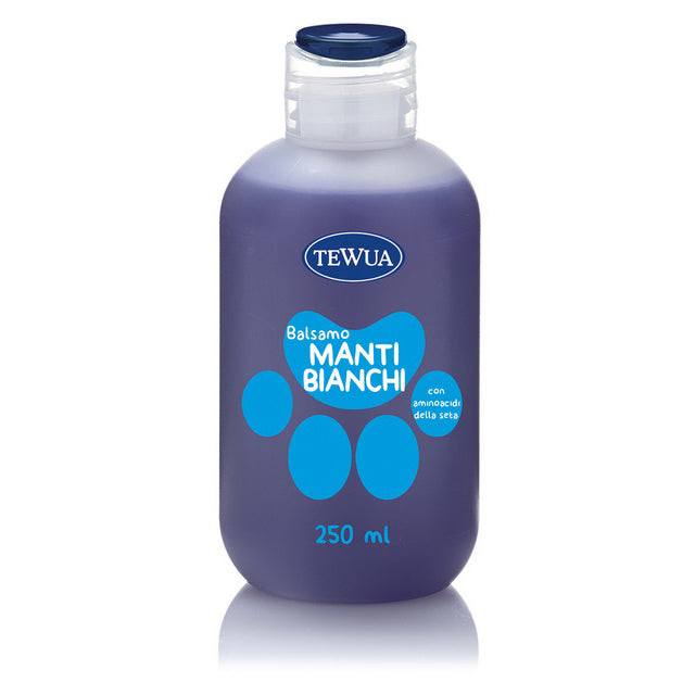Balsamo ravvivante manti bianchi per cani, flacone 250 ml con estratti vegetali