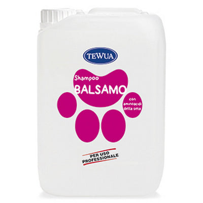 Tanica Shampoo e Balsamo per cani a pelo medio-lungo, 10 litri, con azione igienizzante e profumazione colonia dolce