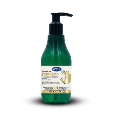 Shampoo antiforfora per cani pelo corto Natura Bio con zenzero, resina di Boswellia e frutto d'uva