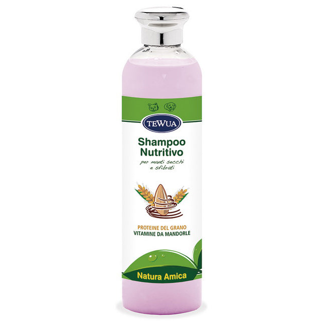 Shampoo nutritivo mandorla per cani e gatti, flacone 250 ml per manto secco