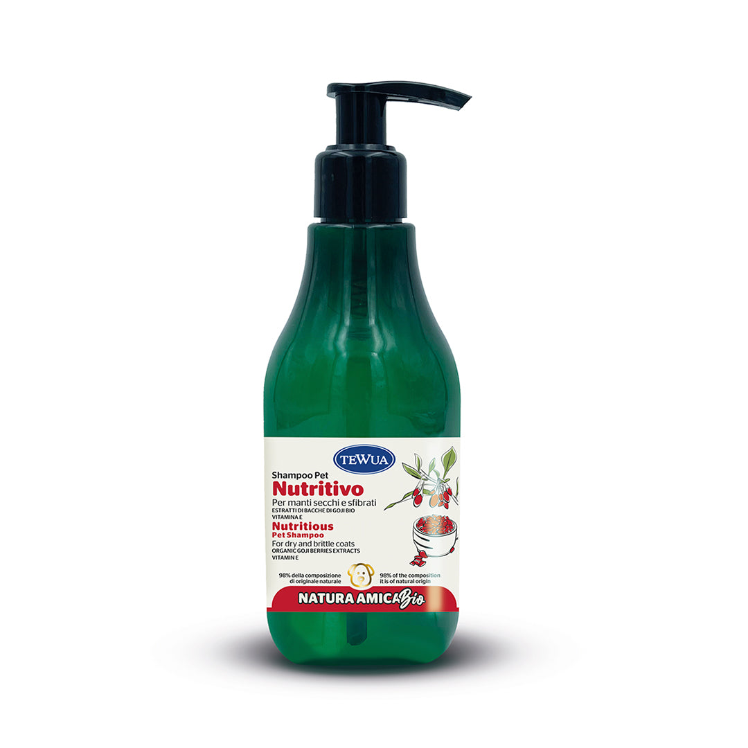 Shampoo nutritivo bacche goji e argan bio per cani e gatti 250 Ml