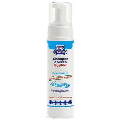 Shampoo secco mousse deodorante per cani e gatti in flacone da 200 ml
