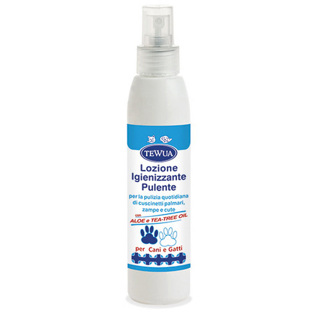 Lozione pulente zampe per cani e gatti, flacone da 250 ml con Aloe vera lenitiva