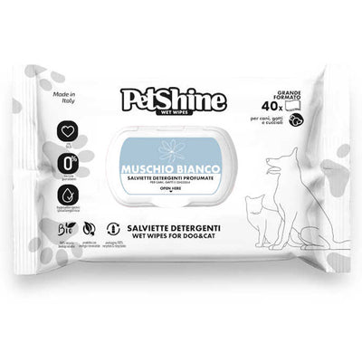 Salviette detergenti profumate per cani e gatti, confezione da 40 pezzi, 30 x 20 cm