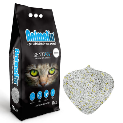 Lettiera bentonite Bentocat Limone per gatti, 10 litri, agglomerante ultra assorbente