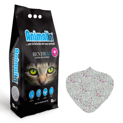 Lettiera agglomerante Bentocat Talco per gatti, bentonite bianca 10 L