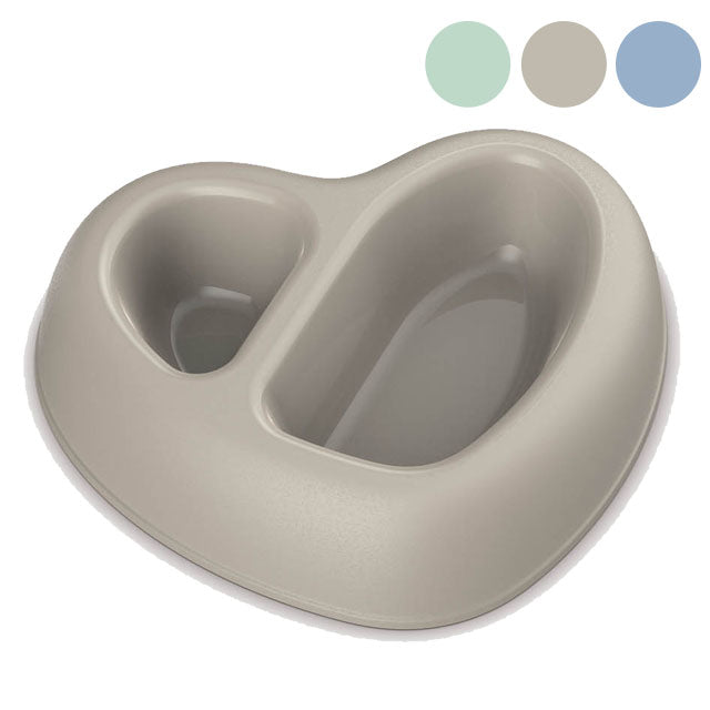 Ciotola doppia That's Amore a forma di cuore con piedini antiscivolo, 27 x 22,5 x 6,5 cm