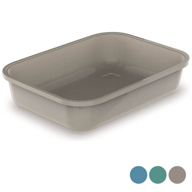 Lettiera cornice junior per gatti piccoli, 37 x 27 x 8,5 cm, con bordo rialzato e superfici lisce