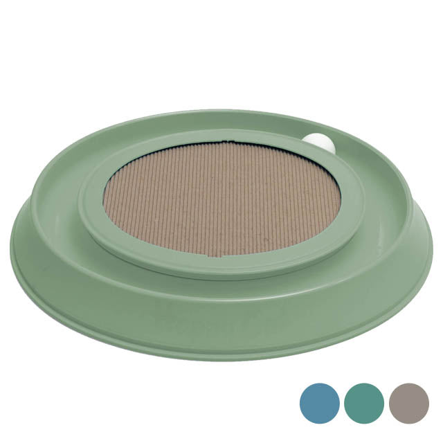 Tiragraffi in cartone per gatti con pallina gioco, dimensioni 41 x 38 x 5 cm