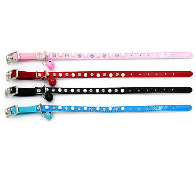Collare per gatti Lady con campanello regolabile in colori assortiti, 1 cm × 30 cm