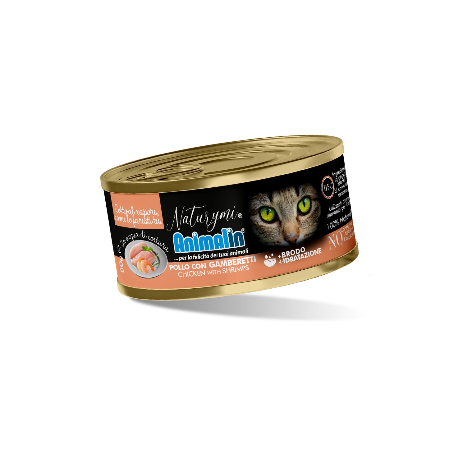 NATURYMI HFC POLLO CON GAMBERETTI IN ACQUA DI COTTURA 80 GR