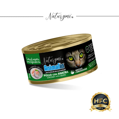 Mangime umido Naturymi HFC per gatti adulti pollo e anatra 80 g