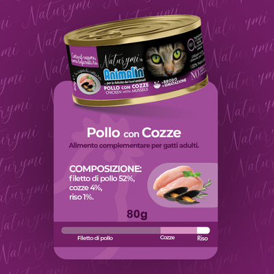 NATURYMI HFC POLLO CON COZZE IN ACQUA DI COTTURA 80 GR
