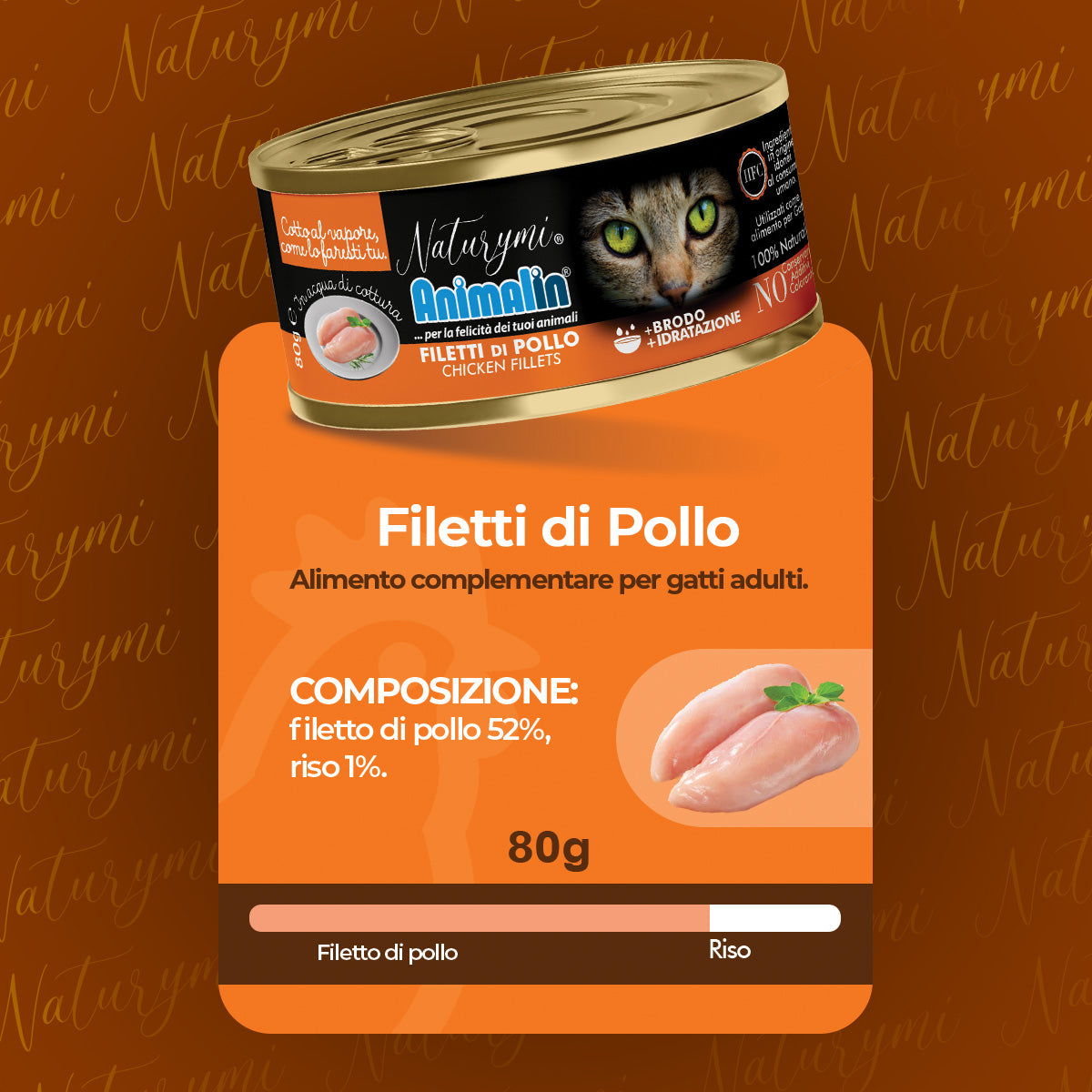 NATURYMI HFC FILETTI DI POLLO IN ACQUA DI COTTURA 80 GR
