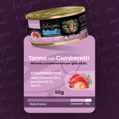 NATURYMI HFC TONNO CON GAMBERI IN ACQUA DI COTTURA 80 GR