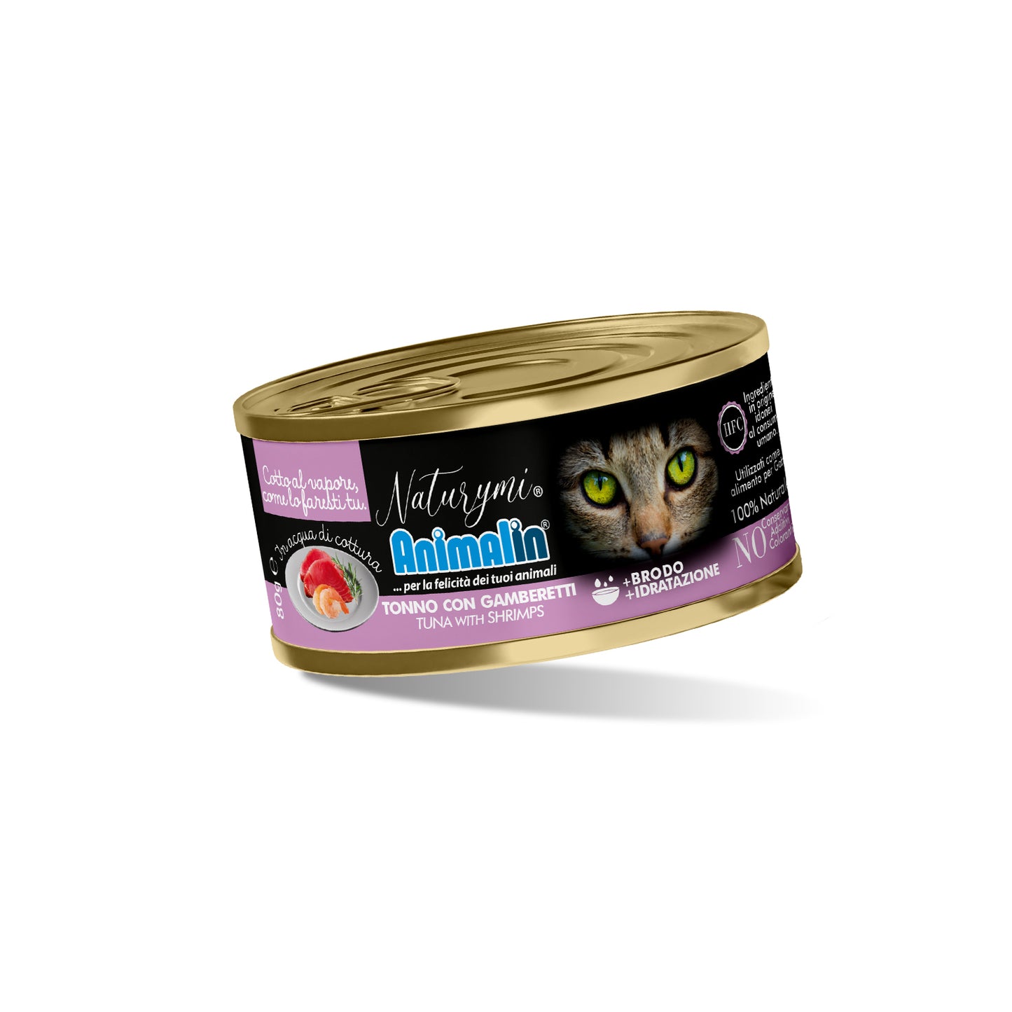 NATURYMI HFC TONNO CON GAMBERI IN ACQUA DI COTTURA 80 GR