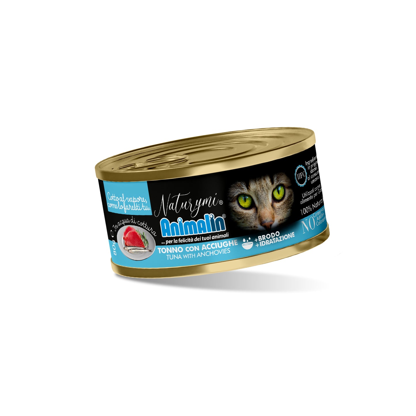 NATURYMI HFC TONNO CON ACCIUGHE IN ACQUA DI COTTURA 80 GR