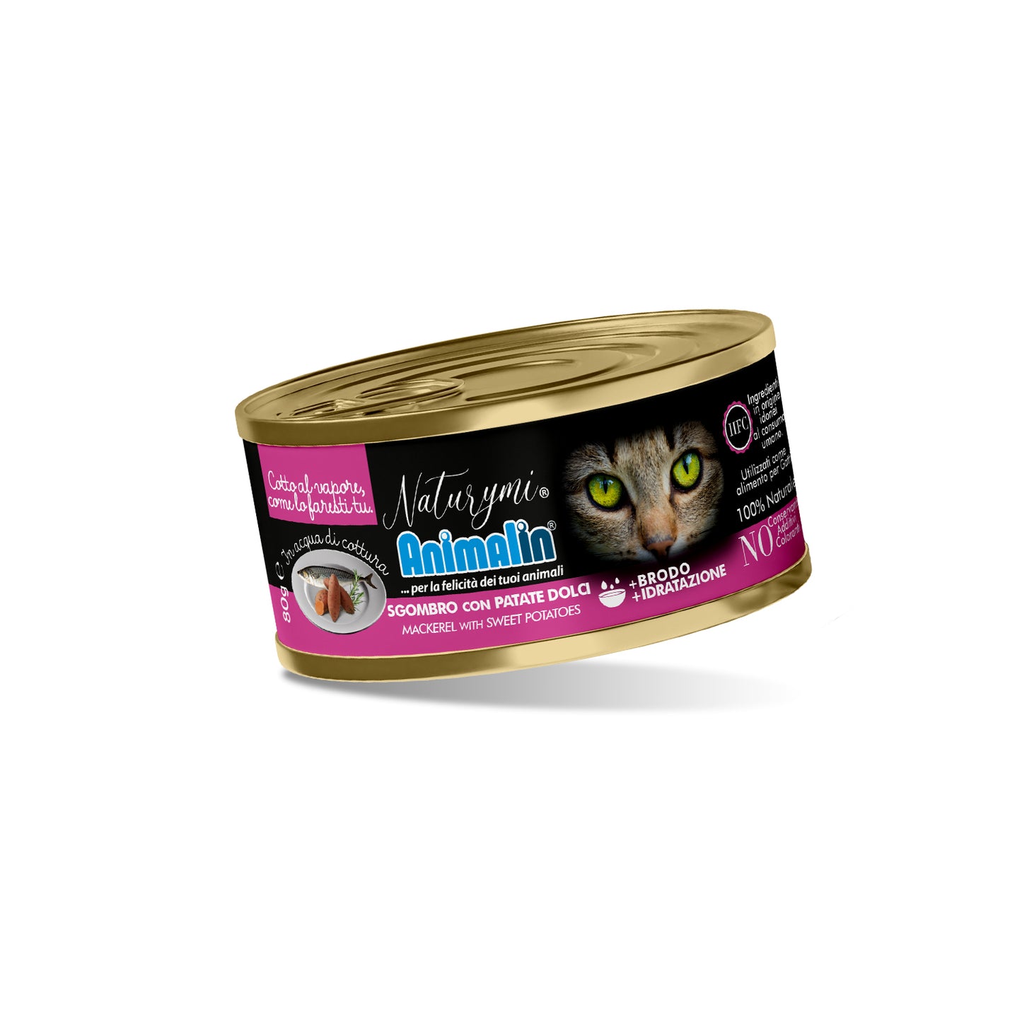NATURYMI HFC SGOMBRO CON PATATE DOLCI IN ACQUA DI COTTURA 80 GR