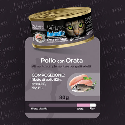 NATURYMI HFC POLLO CON ORATA IN ACQUA DI COTTURA 80 GR