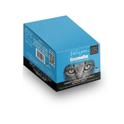 Alimento umido per gatti Naturymi HFC Tonno e Sgombro in lattina da 80 g, confezione da 24 pezzi