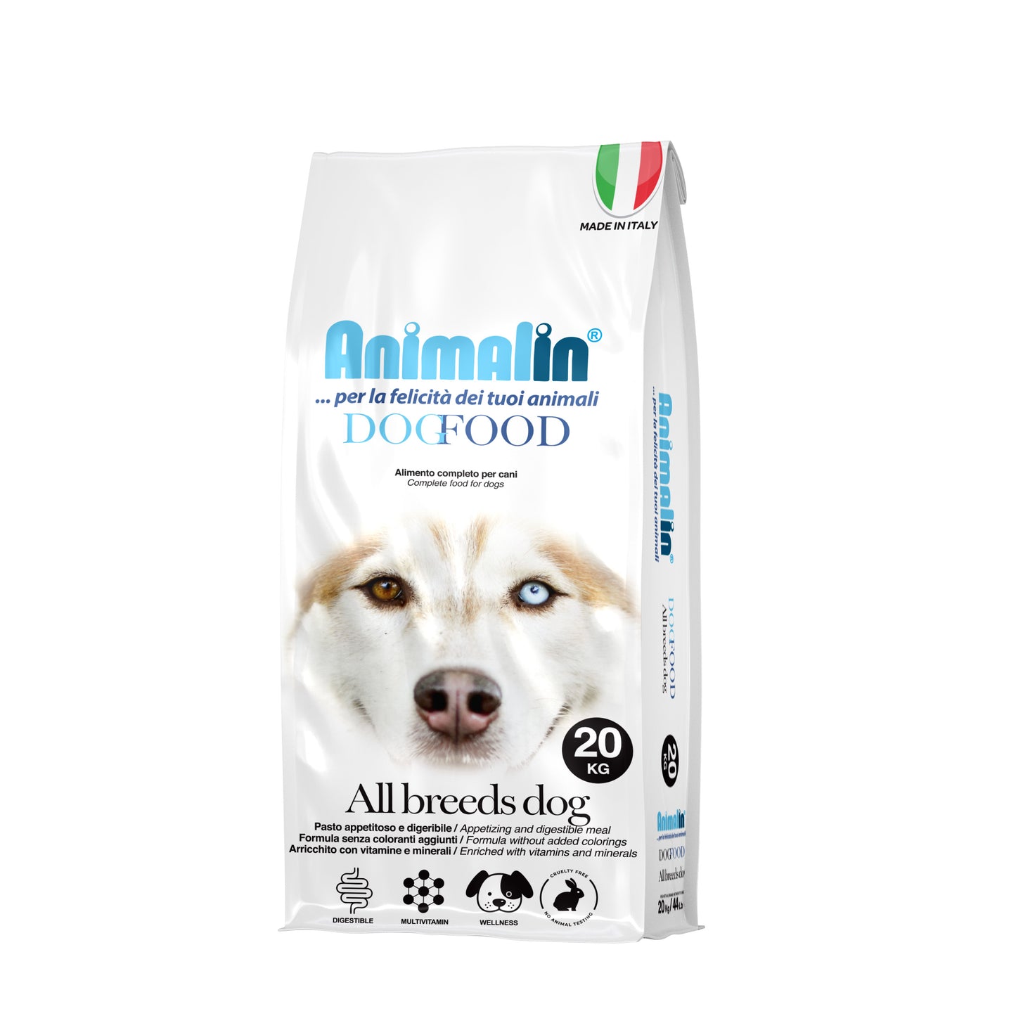 Mangime secco Animalin Dog Food Puppy Pollo per cani cuccioli, sacco da 20 kg con proteine di pollo e calcio per la crescita