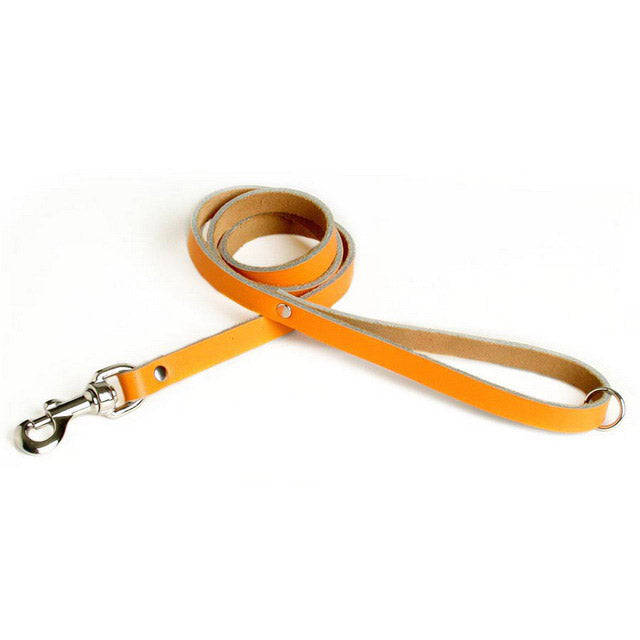 Guinzaglio per cani in cuoio di bufalo resistente, 1,8 cm × 115 cm, con fermagli in metallo