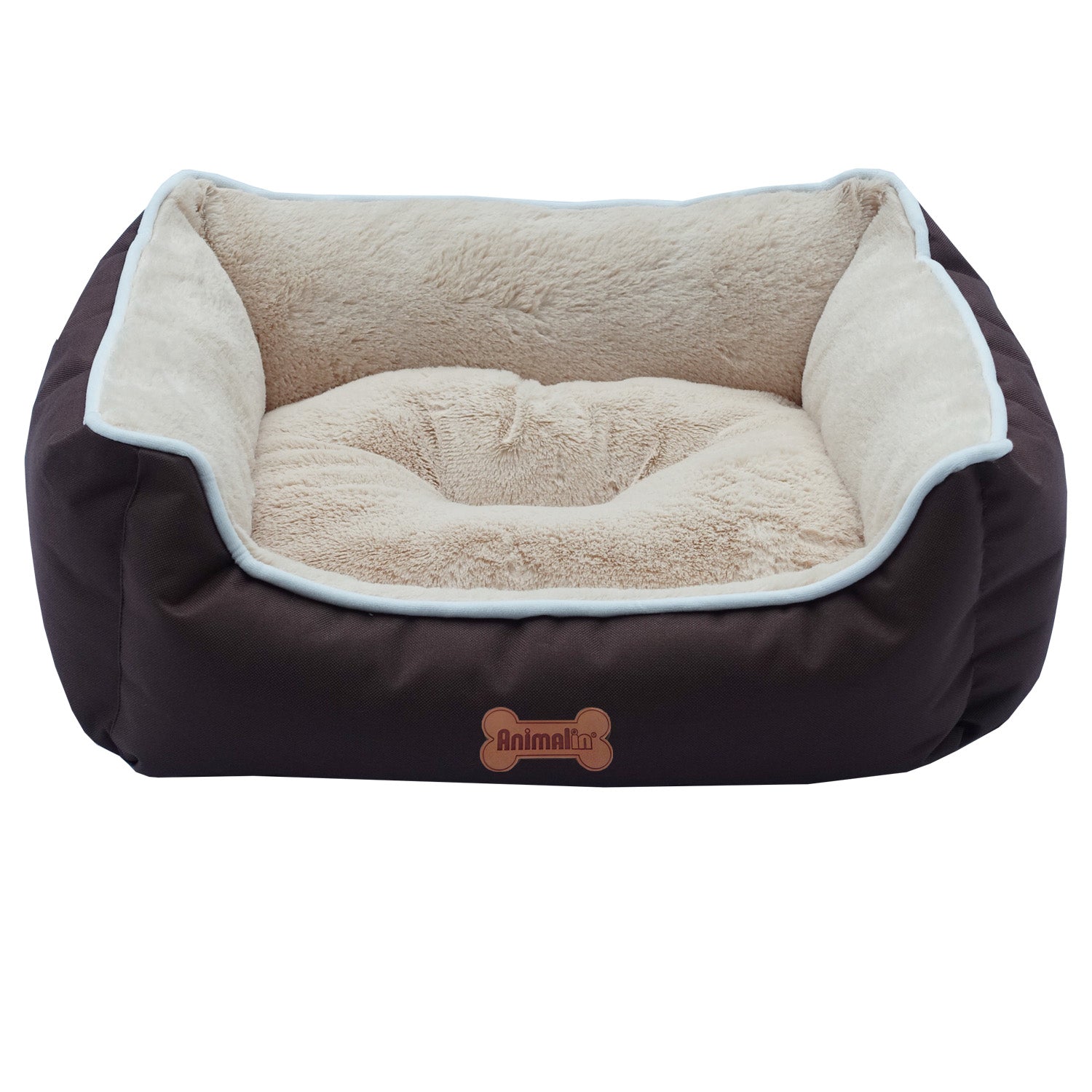 Cuccia impermeabile per cani con pelliccia morbida e cuscino rimovibile in peluche