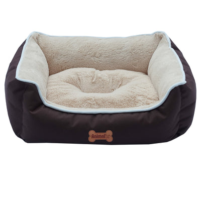 Cuccia impermeabile per cani con pelliccia morbida e cuscino rimovibile in peluche