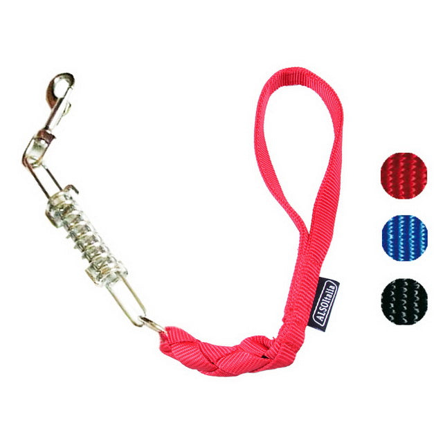Guinzaglio doppio nylon intrecciato con ammortizzatore per cani medi e grandi, 40 cm x 1,5 cm