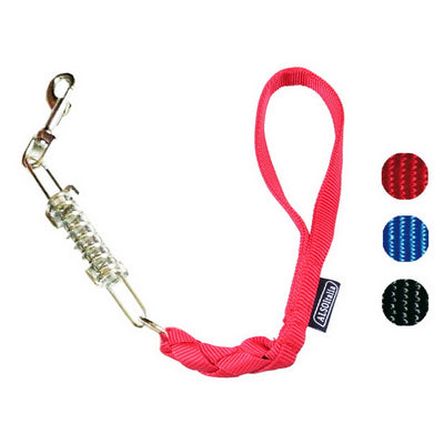 Guinzaglio doppio nylon intrecciato con ammortizzatore per cani medi e grandi, 40 cm x 1,5 cm