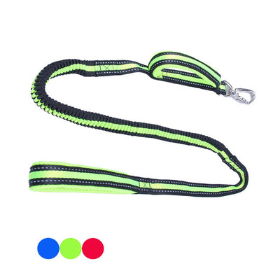 Guinzaglio tecnico in nylon per cani con doppio tessuto traspirante, moschettone e cuciture riflettenti