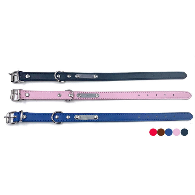 Collare regolabile per cuccioli con targhetta identificativa mix color, materiali morbidi e resistenti