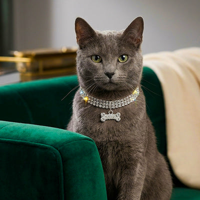 COLLARE GIOIELLO STRASS OSSO ARGENTO
