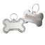 Pendente gioiello osso diamante argento 4x2,6cm con strass decorativi per collare