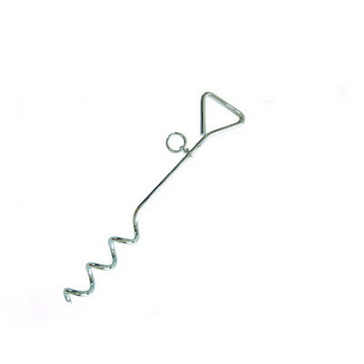 Fermacane cromato in acciaio resistente per cani, 8 mm di diametro e 40 cm di lunghezza
