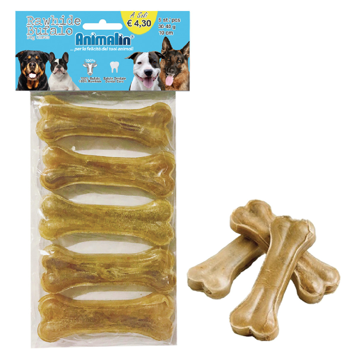Osso da Masticare in Bufalo Pressato per Cani