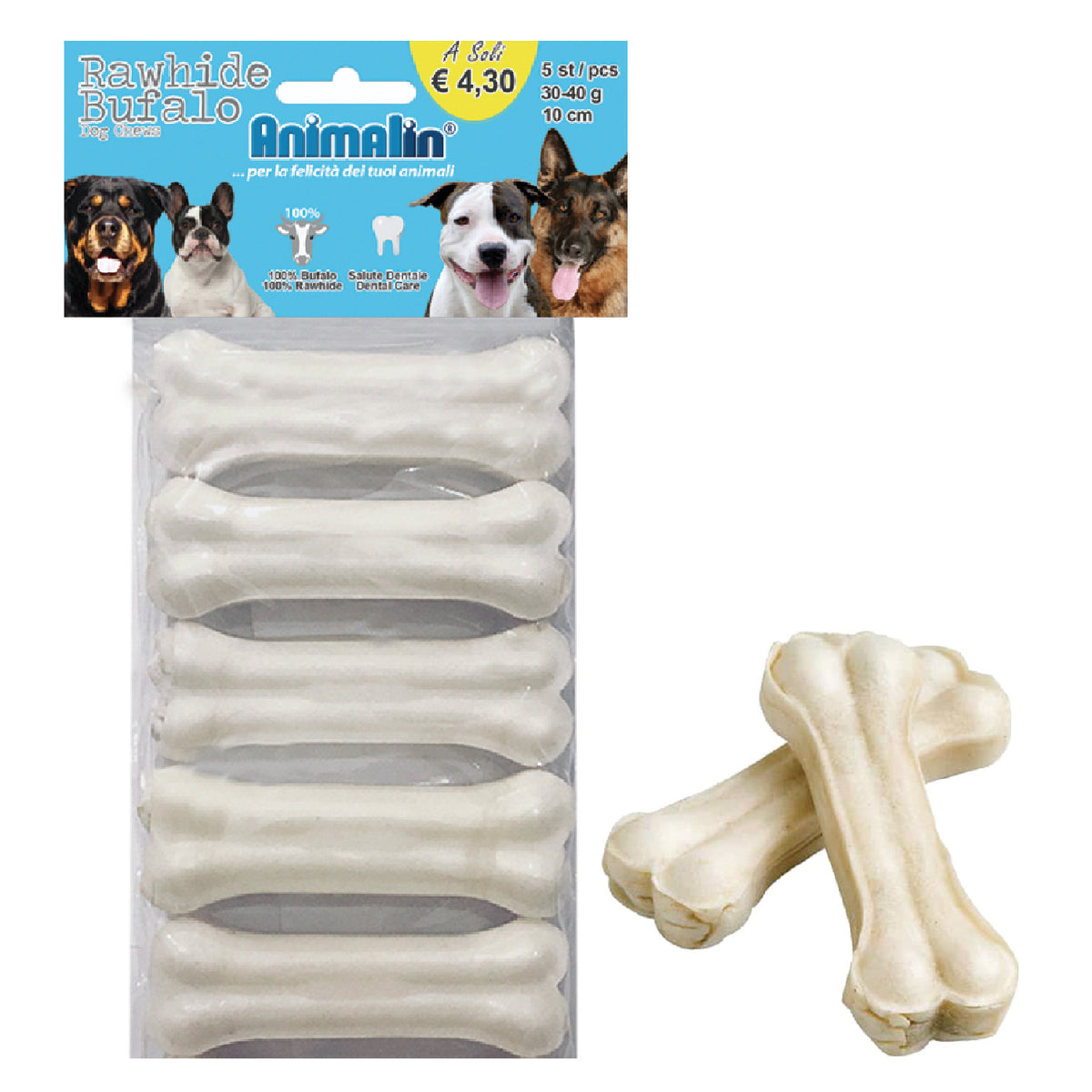 Osso Bianco Pressato per Cani