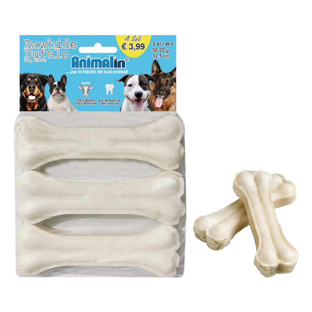 Osso Bianco Pressato per Cani