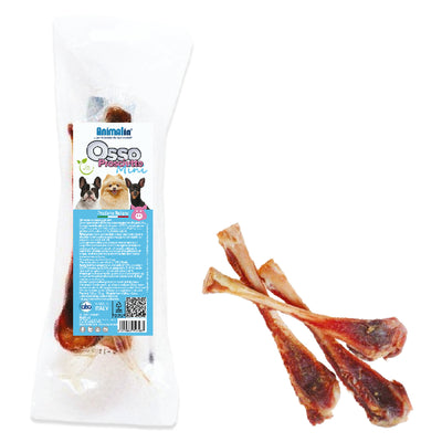 Osso prosciutto naturale stagionato per cani con carne attaccata, da suini italiani di Parma
