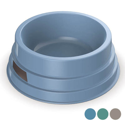 Ciotola tonda in plastica resistente per cani e gatti, pratica e versatile