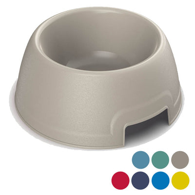 Ciotola Lucky tonda in plastica resistente per cani e gatti, disponibile in diversi colori