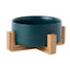 CIOTOLA CERAMICA VERDONE CON SUPPORTO IN LEGNO